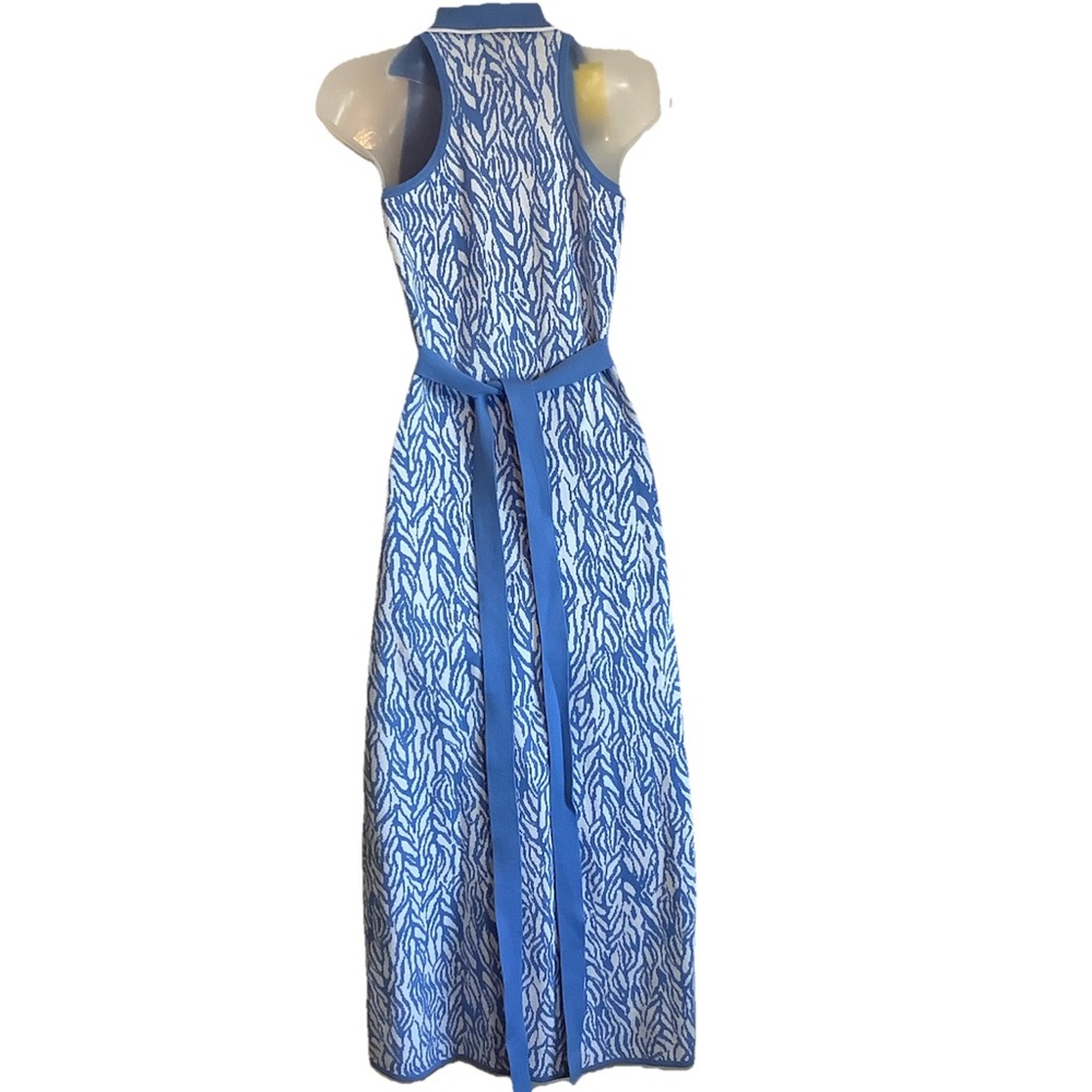 Diane Von Furstenberg DVF x Target Midi Wrap Sweater Dress x-Small Sea Twig Blue - Picture 3 of 12